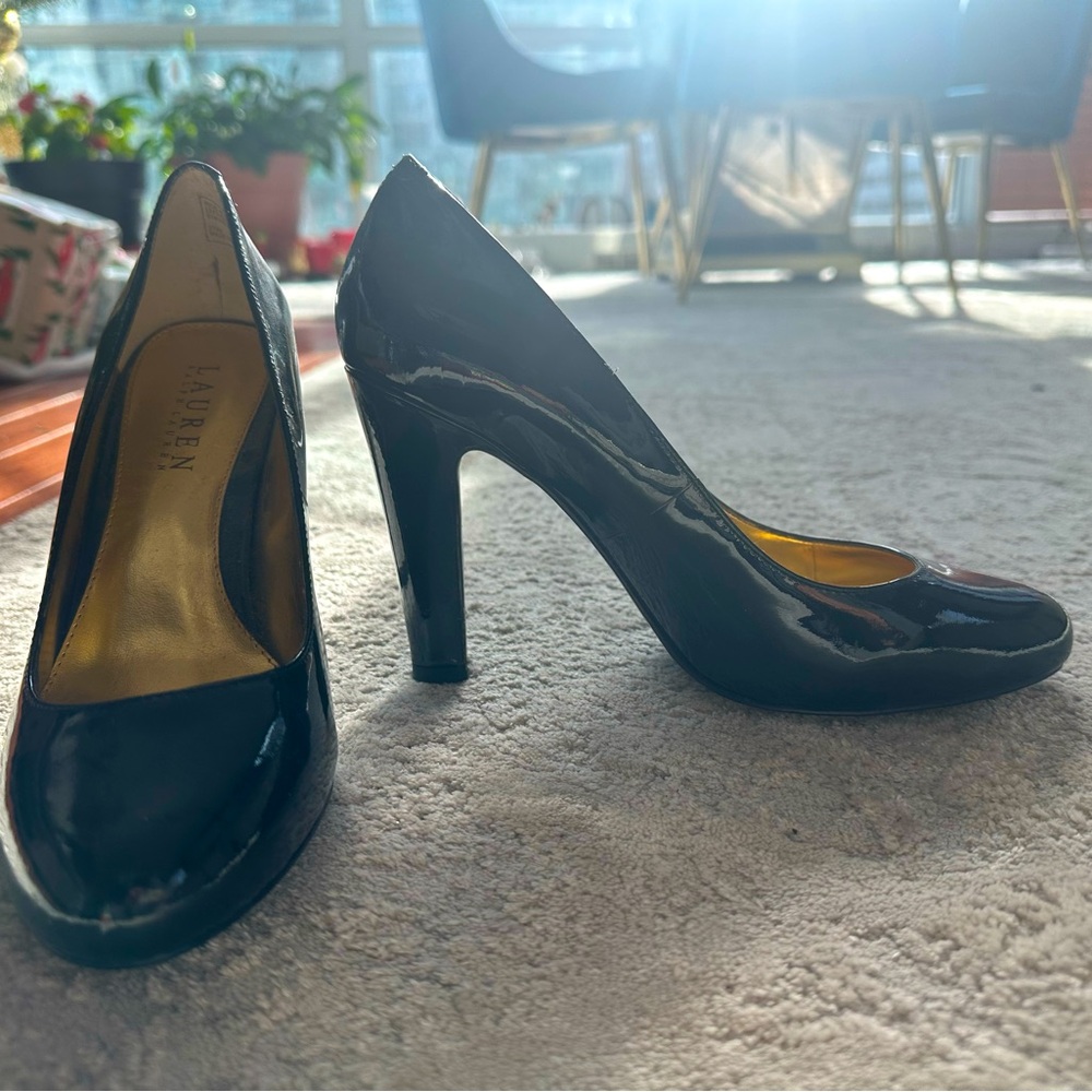 Black Patent Leather Ralph Lauren Pumps